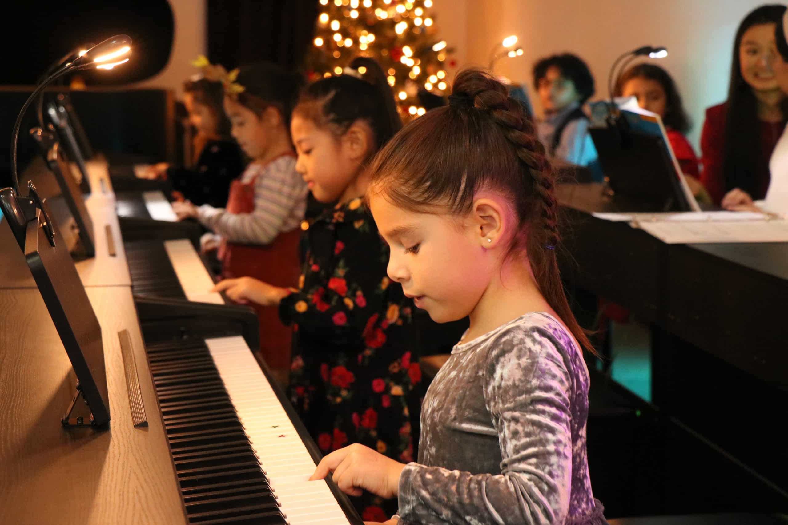 Class Piano during Christmas time